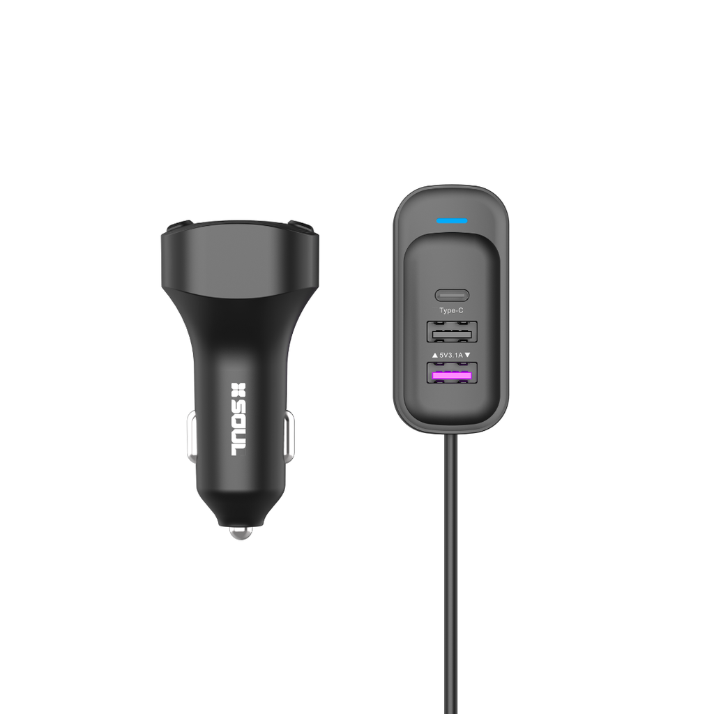 REPRODUCTOR DE BT SOUL CA-FM150 FM+CABLE PARA AUTO