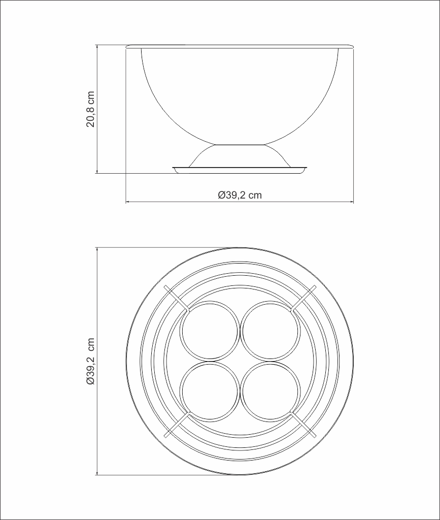 CHAMPAGNERA TRAMONTINA 61414/360 SERVICE 4 BOTELLAS