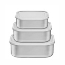 JUEGO DE CONTENEDORES TRAMONTINA 64220/800 FREEZINOX 3PZS CUADRADOS