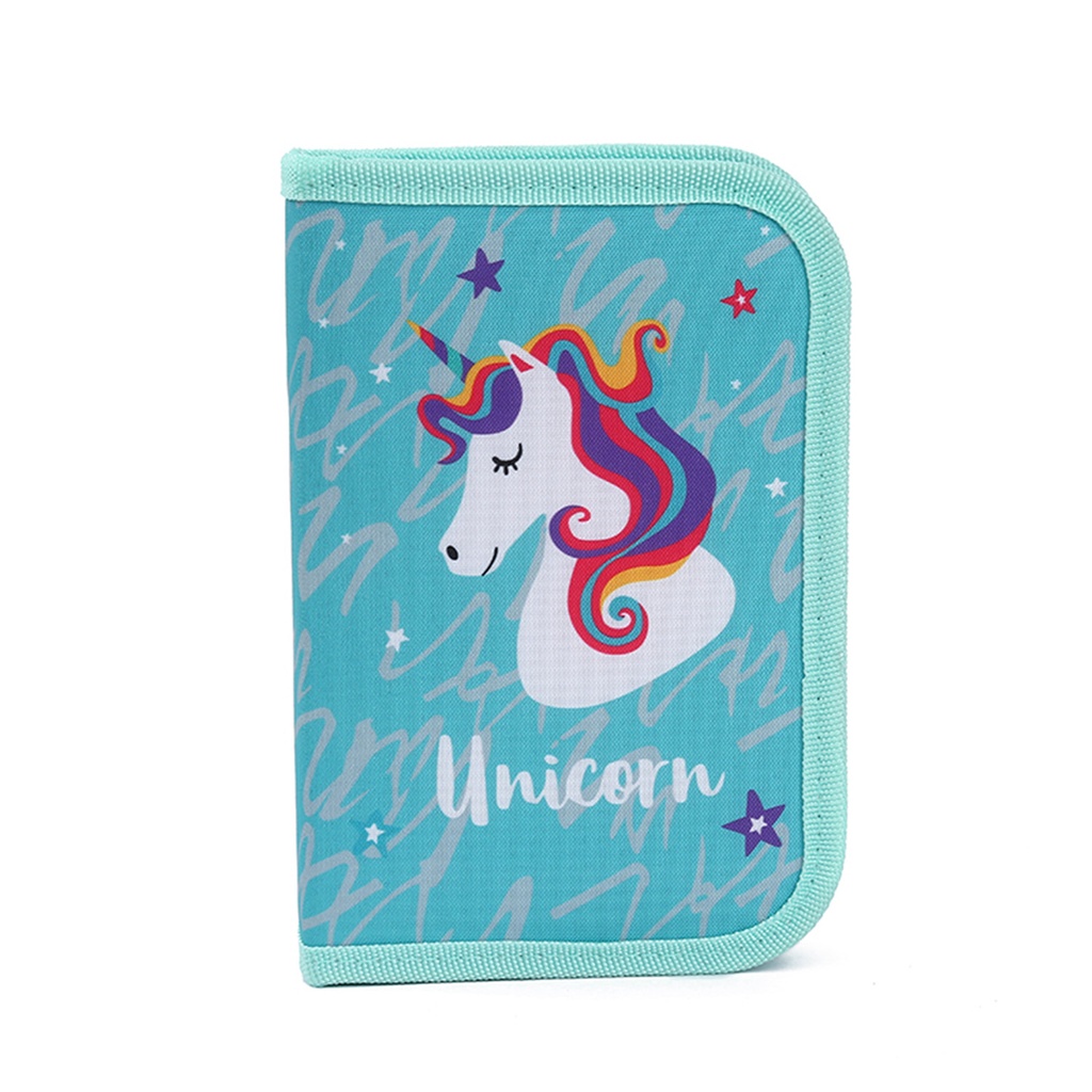 CARTUCHERA CON ÚTILES TRENDY 52588 UNICORNIO AQUA