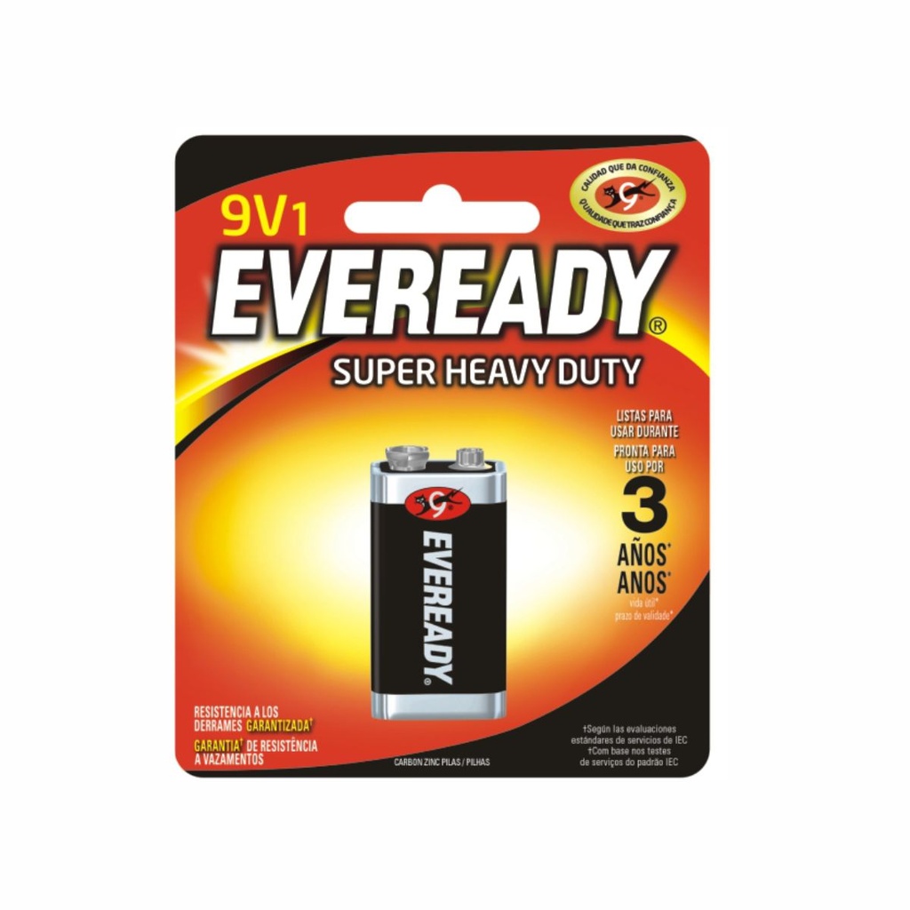 PILA EVEREADY 9V CARBON BP1