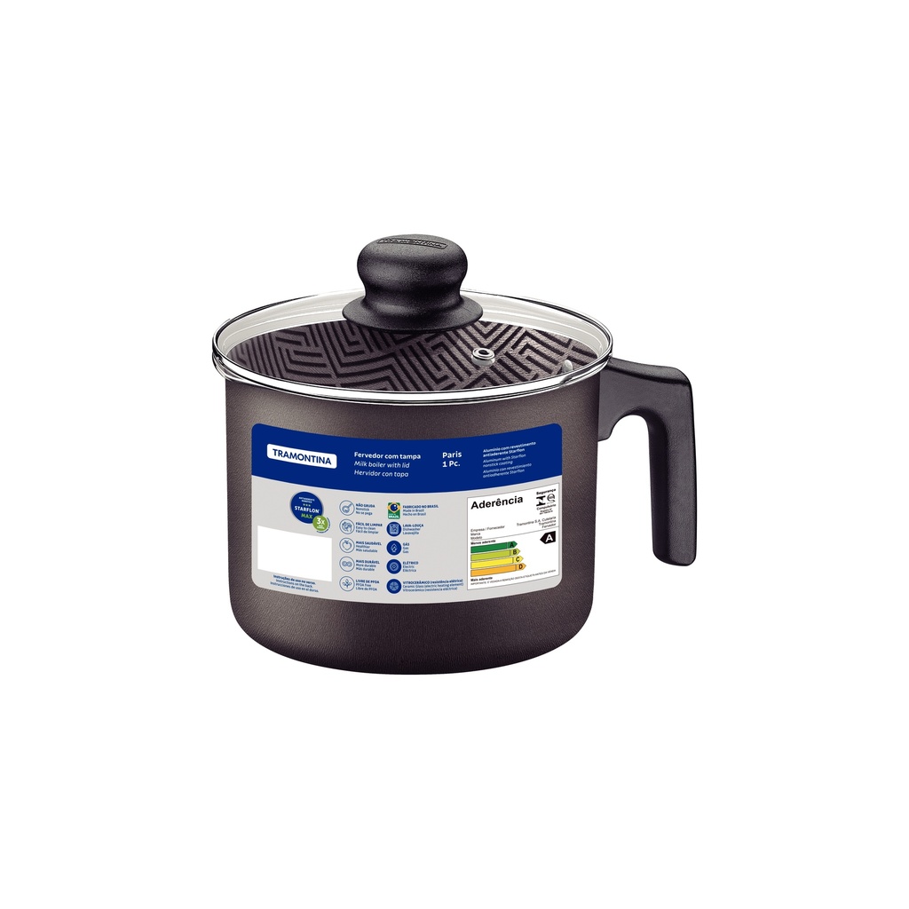 HERVIDOR TRAMONTINA 28532/614 PARIS 14CM CON TAPA VIDRIO