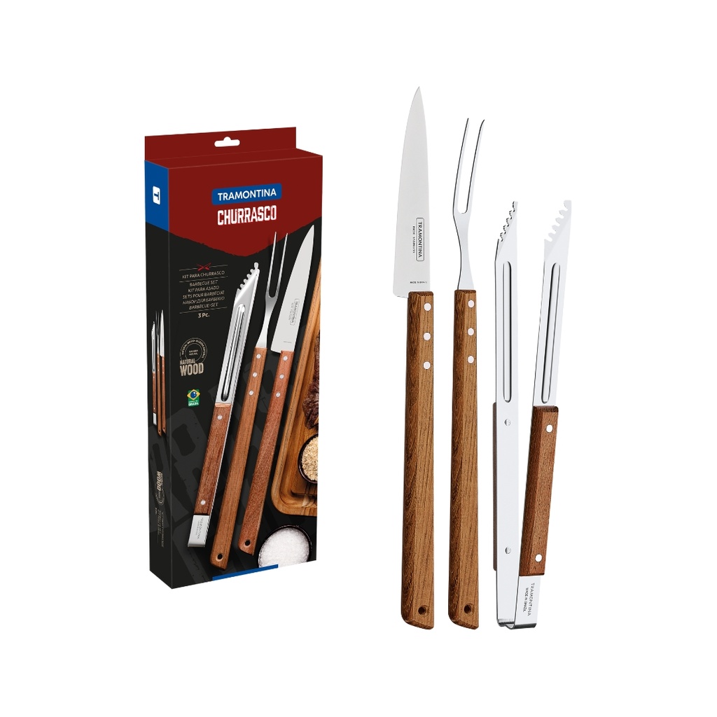 KIT P/ASADO TRAMONTINA 26499/036 CHURRASCO 3 PZS