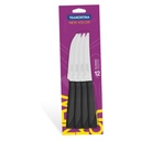 CUCHILLO P/ASADO TRAMONTINA 23160/904 NEW KOLOR 12 PZS NEGRO