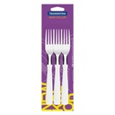 TENEDOR DE MESA TRAMONTINA 23162/380 NEW KOLOR 3PZS BLANCO