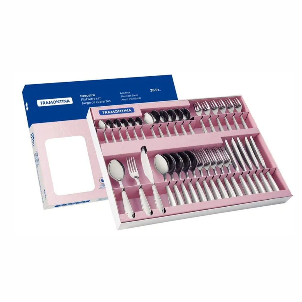 JUEGO DE CUBIERTOS TRAMONTINA 66906/794 LAGUNA 36PZS