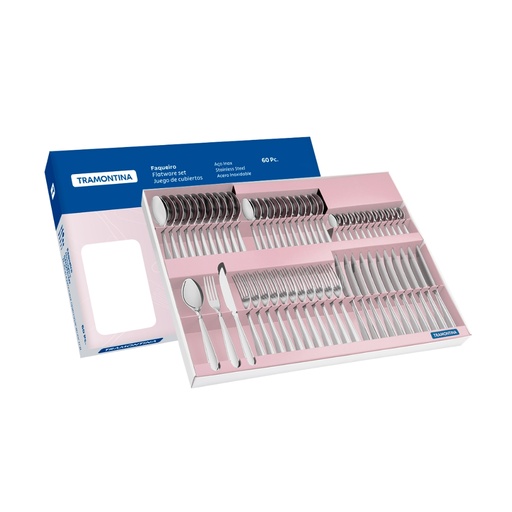 [086-90678] JUEGO DE CUBIERTOS TRAMONTINA 66906/784 LAGUNA 60PZS