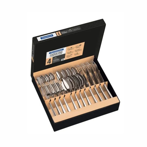 [086-62124] JUEGO DE CUBIERTOS TRAMONTINA 66962/124 PACIFIC 24PZS