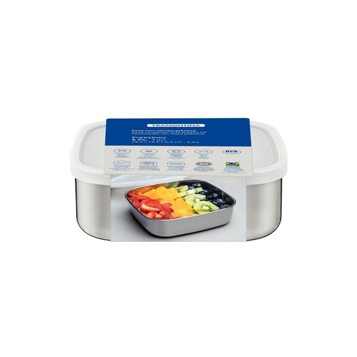 [086-23690] CONTENEDOR TRAMONTINA 61223/690 FREEZINOX CUADRADO 20CM