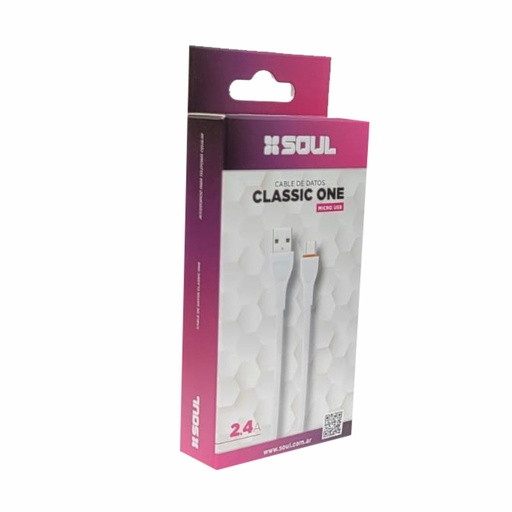 [164-72681] CABLE DE DATOS SOUL CLASSIC ONE USB-ONEM MICRO USB 1M