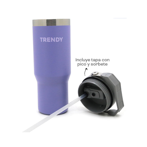 [199-75500] VASO TERMICO TRENDY 17550B 900ML LILA CON PICO