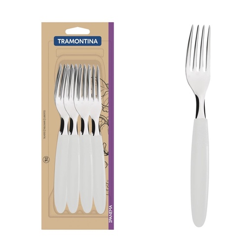 [086-26739] TENEDORES DE MESA TRAMONTINA 23362/980 IPANEMA 12PZS BLANCO