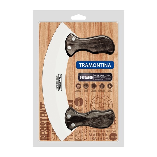 [086-08479] CUCHILLO MEDIA LUNA TRAMONTINA 21147/190 POLYWOOD CASTAÑO