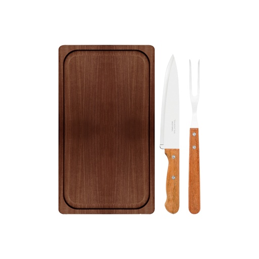 [086-89508] KIT P/ASADO TRAMONTINA 22399/036 CHURRASCO 3 PZAS 