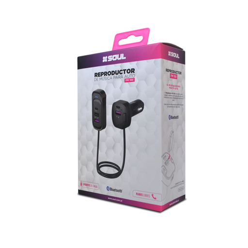 [164-74715] REPRODUCTOR DE BT SOUL CA-FM150 FM+CABLE PARA AUTO
