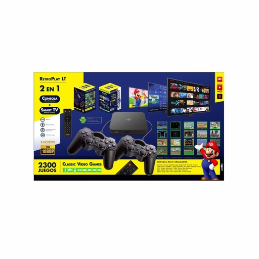 [216-11939] CONSOLA LEVEL UP RETRO PLAY LT HD ANDROID TV